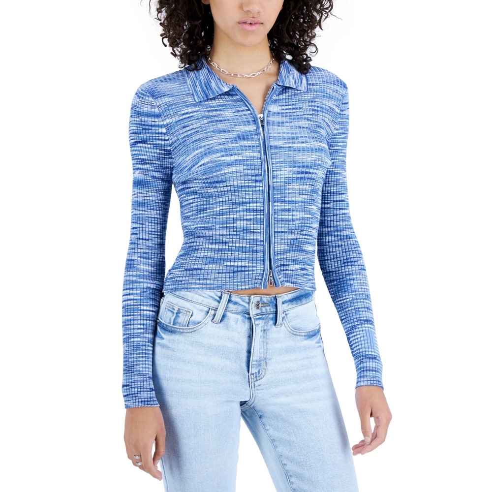 Hooked up by Iot Juniors‎ Zip-Front Sweater Size XL